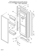 REFRIGERATOR DOOR Diagram and Parts List for KSRB22FHBL00  KitchenAid Refrigerator