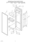 REFRIGERATOR DOOR PARTS Diagram and Parts List for ED2FHAXSL01  Whirlpool Refrigerator