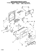 DISPENSER AND FRONT PARTS Diagram and Parts List for KSSS48QKT02  KitchenAid Refrigerator