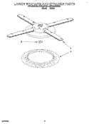 LOWER WASHARM AND STRAINER Diagram and Parts List for KUDG23HBWH0  KitchenAid Dishwasher