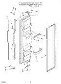 FREEZER DOOR Diagram and Parts List for KSCS27QFAL00  KitchenAid Refrigerator