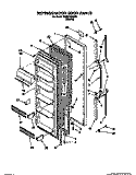 REFRIGERATOR DOOR Diagram and Parts List for 7ED20TKXDN01  Whirlpool Refrigerator
