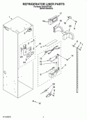 REFRIGERATOR LINER PARTS Diagram and Parts List for KSSO42FTX03  KitchenAid Refrigerator