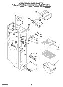 FREEZER LINER PARTS Diagram and Parts List for ES2FHAXSA02  Whirlpool Refrigerator