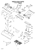 VENTILATION PARTS Diagram and Parts List for KWCU300LSS0  KitchenAid Range Hood