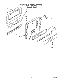 CONTROL PANEL Diagram and Parts List for SF310PEYQ2  Whirlpool Range
