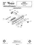 CONSOLE Diagram and Parts List for DU7200XS4  Whirlpool Dishwasher