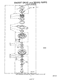 BASKET DRIVE AND BRAKE Diagram and Parts List for LA5380XPW2  Whirlpool Washer
