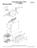 DOOR AND PANEL PARTS Diagram and Parts List for KUDE70FXPA2  KitchenAid Dishwasher