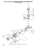 BRAKE, CLUTCH, GEARCASE, MOTOR AND PUMP Diagram and Parts List for KELC500SWH1  KitchenAid Washer Dryer Combo