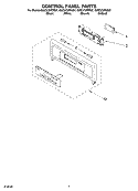 Part Location Diagram of WP8300411 Whirlpool Control Panel