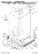 CABINET PARTS Diagram and Parts List for KSRP22FSBT01  KitchenAid Refrigerator