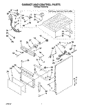 CABINET AND CONTROL Diagram and Parts List for KUCS181D0  KitchenAid Trash Compactor