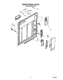 INNER DOOR Diagram and Parts List for DU4099XX0  Whirlpool Dishwasher