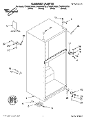 CABINET PARTS Diagram and Parts List for ET4WSKYKQ03  Whirlpool Refrigerator