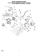 OVEN INTERIOR PARTS Diagram and Parts List for KCMS185JBL2  KitchenAid Microwave