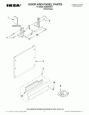 DOOR AND PANEL PARTS Diagram and Parts List for IUD9500WX4  Whirlpool Dishwasher