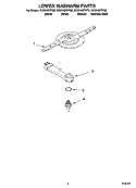 LOWER WASHARM PARTS Diagram and Parts List for GU2548XTPS0  Whirlpool Dishwasher