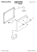 DOOR PARTS Diagram and Parts List for KBAR181TSS00  KitchenAid Wall Oven