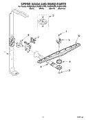 UPPER WASH AND RINSE Diagram and Parts List for KUDI01ILSS0  Whirlpool Dishwasher