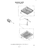 DISHRACK Diagram and Parts List for DP3800XLW0  Whirlpool Dishwasher