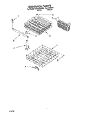 DISHRACK Diagram and Parts List for DU840SWKT0  Whirlpool Dishwasher