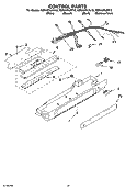 CONTROL PARTS, PARTS NOT ILLUSTRATED Diagram and Parts List for KSRA22ILBL13  KitchenAid Refrigerator