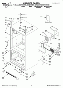 CABINET PARTS Diagram and Parts List for GI5FSAXVA00  Whirlpool Refrigerator