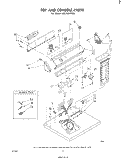 TOP AND CONSOLE , LITERATURE AND OPTIONAL Diagram and Parts List for LG5726XPW0  Whirlpool Dryer
