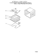 INTERNAL OVEN Diagram and Parts List for RBS305PDT9  Whirlpool Wall Oven