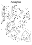 BULKHEAD Diagram and Parts List for LGV6848AN2  Whirlpool Dryer