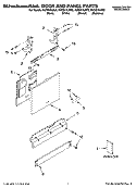 DOOR AND PANEL PARTS Diagram and Parts List for KUDI01ILBL0  KitchenAid Dishwasher