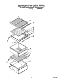 REFRIGERATOR SHELF Diagram and Parts List for RS22BRXAL01  Roper Refrigerator