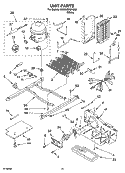 UNIT PARTS Diagram and Parts List for 5VGS3SHGKQ02  Whirlpool Refrigerator