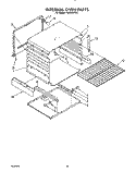 INTERNAL OVEN Diagram and Parts List for FGP345VW0  Roper Range