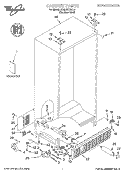 CABINET, LITERATURE Diagram and Parts List for GD25SFCHS10  Whirlpool Refrigerator