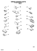 WIRING HARNESS PARTS Diagram and Parts List for 8TLSQ8533LT0  Whirlpool Washer