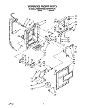 DISPENSER FRONT Diagram and Parts List for RS22AWXAL00  Roper Refrigerator