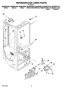 REFRIGERATOR LINER PARTS Diagram and Parts List for GS6NBEXRL03  Whirlpool Refrigerator