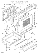 DOOR AND DRAWER Diagram and Parts List for KERC506HBT0  KitchenAid Range