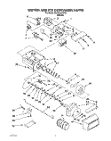 MOTOR AND ICE CONTAINER Diagram and Parts List for 3XARG486WP02  Whirlpool Refrigerator