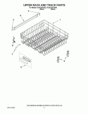 UPPER RACK AND TRACK PARTS Diagram and Parts List for KUDC03FVBL3  KitchenAid Dishwasher