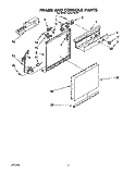 FRAME AND CONSOLE Diagram and Parts List for LUD2100X4  Whirlpool Dishwasher
