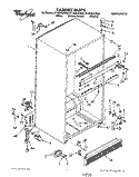 CABINET Diagram and Parts List for ET18DKXZW00  Whirlpool Refrigerator