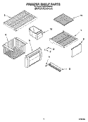 FREEZER SHELF PARTS Diagram and Parts List for KSSO48FMX01  KitchenAid Refrigerator