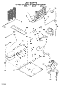 UNIT Diagram and Parts List for ET1CHMXKT01  Whirlpool Refrigerator