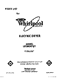 SECTION Diagram and Parts List for LE7080XTW1  Whirlpool Dryer