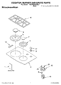 Part Location Diagram of 3191485 Whirlpool Double Burner Grate
