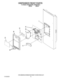 DISPENSER FRONT PARTS Diagram and Parts List for KFIS20XVBL7  KitchenAid Refrigerator