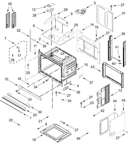 Oven Parts Diagram and Parts List for JOECC530RM00  Whirlpool Microwave Oven Combo